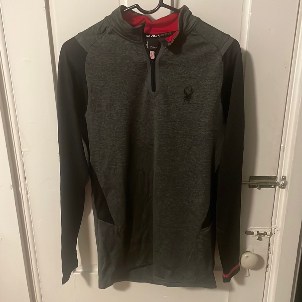 Men’s Black/Gray Spyder Fleece